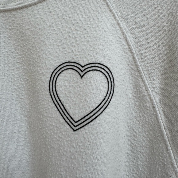 Spiritual Gangster White Sweatshirt with Heart Detail - Picture 2 of 6